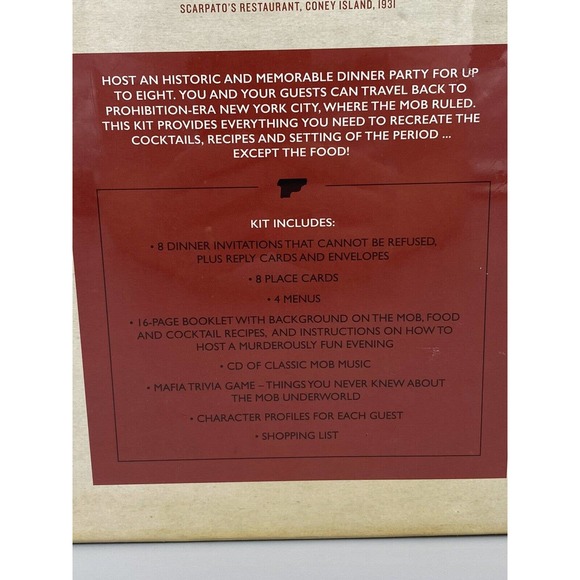 Dinner with the Mafia Mob Themed Dinner Party Kit & Trivia Dining Game & CD NEW - Picture 3 of 9